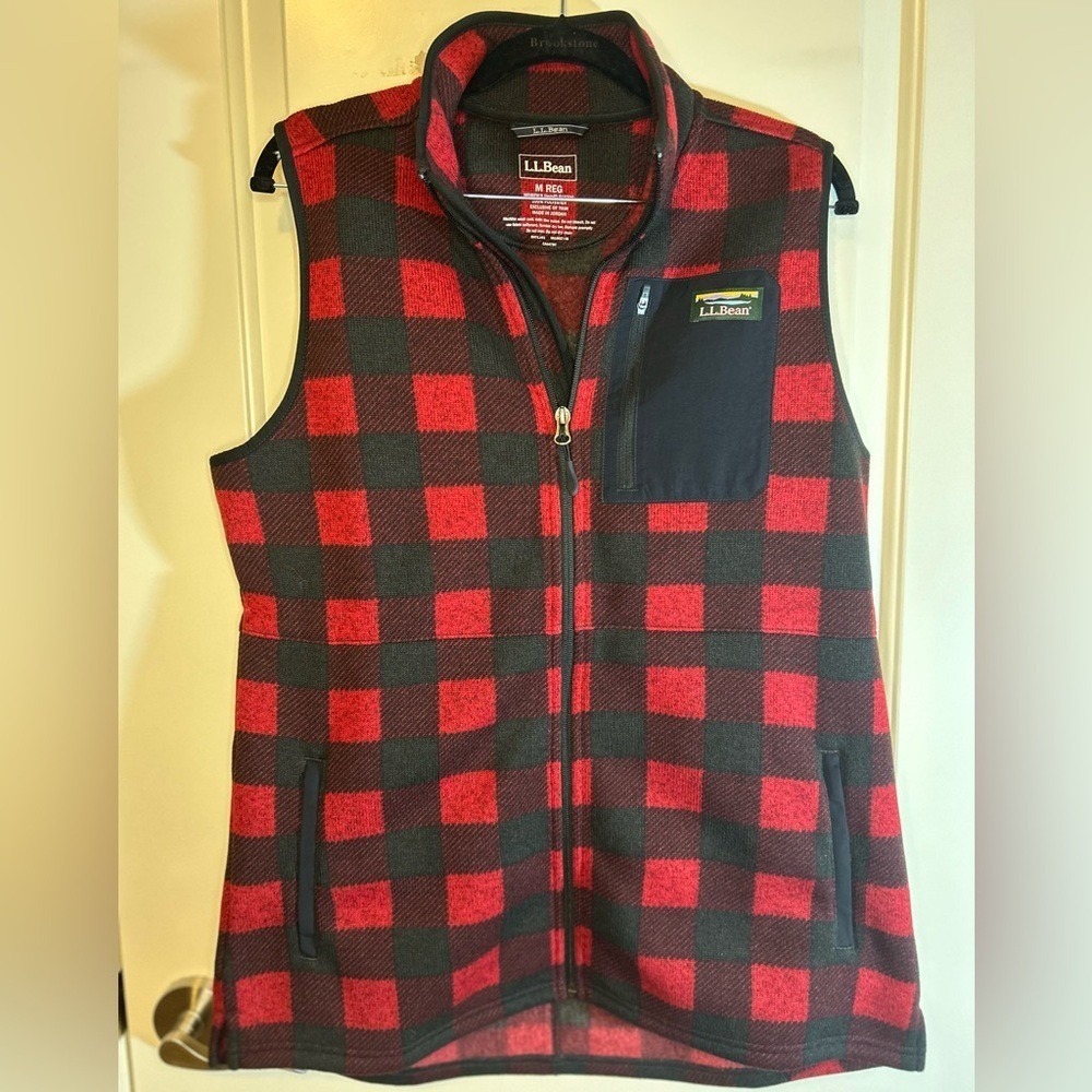 L.L. Bean Buffalo Plaid‎ Vest Size Medium